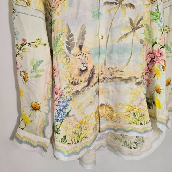 Camilla Delirium Days Mens Oversized Silk Shirt Medium b168E - Picture 8 of 10